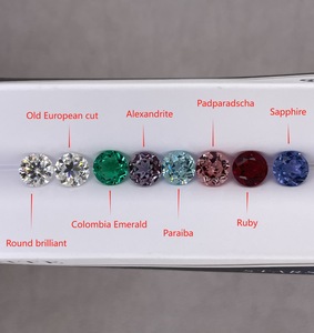 סט תכשיטי סט תכשיטים טבעת OEC מויסניט טבעות סוליטר 10K זהב צהוב 6.5 מ""מ מצופה זהב טרנדי ישן חיתוך אירופאי - Product Image 5