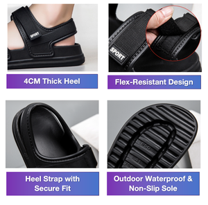 Новинка 2026: Женские летние водонепроницаемые сандалии на платформе с липучками для пляжа, легкие, моющиеся, на толстой подошве, для активного отдыха - Product Image 2