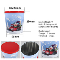 Seau à pop-corn imprimé personnalisé en étain Boîtes de pop-corn de haute qualité en gros Boîte à pop-corn décorative promotionnelle avec couvercle