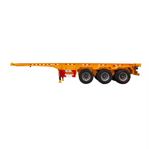 Semi-remorque squelette portuaire 3 essieux, remorque à châssis en acier, remorque renforcée pour le chargement, le déchargement et le transport de conteneurs - Product Image 3