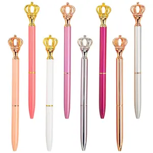 Bolígrafos de Metal personalizados con Logo personalizado, bolígrafos de Metal, Crown, multicolor, novedad