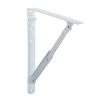 Support pliant en métal robuste Console d'étagère en acier murale Support de roulement fonctionnel Supports de bureau pliés fonctionnels