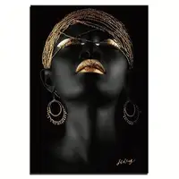 جدار ديكور فني إطار الصورة إطارات الأفريقي امرأة سوداء النساء لوحات قماش الصين المنزل بالجملة صورة فنية