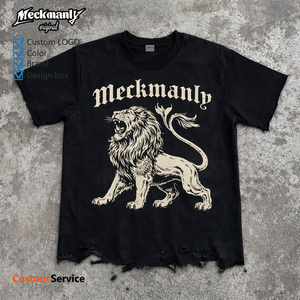T-shirt tricoté pour homme Meckmanly 100% coton à manches courtes imprimé col rond coupe classique motif crâne style urbain respirant - Product Image 2