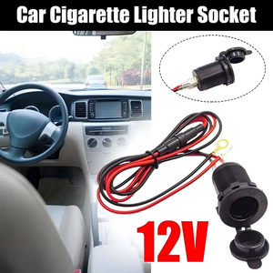 Toma de encendedor de cigarrillos de coche ABS impermeable de 12V, Cable de 60CM, toma de corriente, <span class=keywords><strong>accesorios</strong></span> de coche <span class=keywords><strong>para</strong></span> barco, motocicleta, Tractor, nominal 10A - Product Image 4