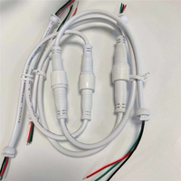 Konektor PVC Padat Tahan Air Berinsulasi 2-4 Inti IP65 untuk Lampu Panel LED 12V