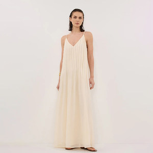 Robe midi en ramie pour femme, style vacances à la française, robe de soirée unie, chic décontracté, bleu clair - Product Image 4