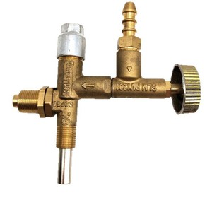 Vanne de régulation de gaz filetée 3/8 po, haute température, manuelle, pour cuisine commerciale, avec soupape de sécurité - Product Image 1