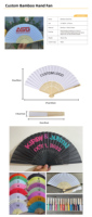 Éventails Pliables en Bambou Personnalisés de Haute Qualité avec Impression sur Tissu