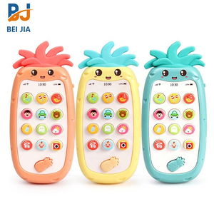 Ananas lumineux bébé téléphone portable jouets 1-2 ans téléphone portable <span class=keywords><strong>jouet</strong></span> avec musique matière plastique 6-12 mois jouer téléphone - Product Image 2