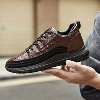 Chaussures décontractées en cuir d'alligator pour hommes, vente en gros directe d'usine, bonne qualité