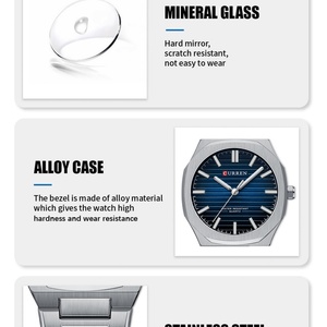 นาฬิกาลดราคา Montres curren Hommes 8456 นาฬิกาข้อมือผู้ชายสแตนเลสสตีล ดีไซน์ลำลอง หรูหรา กันน้ำ นาฬิกาสปอร์ตสำหรับผู้ชาย ระบบควอตซ์ - Product Image 4