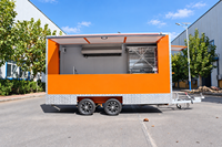 Food Truck avec autocollants personnalisés, Meilleure vente de remorque alimentaire entièrement équipée Ice Cream Trailer