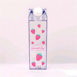 17 Oz Milk Carton <b>Water</b> Bottles Plastic Clear Milk Bottles Portable Reusable Shaped <b>Water</b> <b>Container</b> - Product Image 4