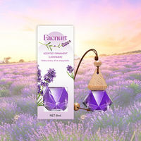 FISHLEANO Diffuseur d'huiles essentielles liquides à la lavande, désodorisant de voiture suspendu, parfum frais, lot de 4