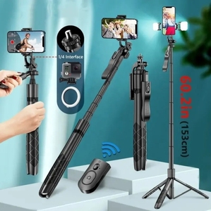 Trépied à <span class=keywords><strong>selfie</strong></span> de bonne qualité, trépied extensible tout-en-un pour téléphone avec télécommande sans fil, rotation à 360° pour <span class=keywords><strong>iPhone</strong></span> - Product Image 3