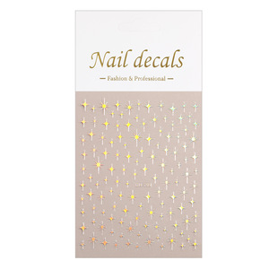 Pegatinas de Uñas con Estrella de 4 Puntas en Lámina Dorada Personalizadas, Decoraciones Metálicas Minimalistas para Arte de Uñas, Suministros para Salón de Uñas al por Mayor - Product Image 5