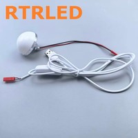 Lampu LED 48mm M10 Bolt USB 5V dengan Konektor SYP dan Sakelar Tombol Tunggal untuk Proyek Lampu 3D Cetak DIY