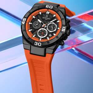 REWARD 83965 Fashion <b>Men's</b> <b>Watch</b> Quartz Casual Silicone Strap Automatic Date <b>Waterproof</b> Night Light Chronograph <b>Watches</b> <b>for</b> <b>Man</b> - Product Image 6