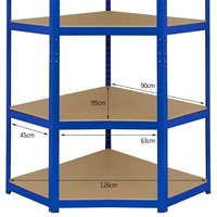 Rayonnage d'angle Rayonnage à 5 niveaux Étagère de rangement sans verrou Étagère de rangement à usage intensif