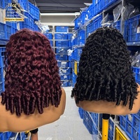 Парик из натуральных волос 15A Super Double Drawn Burmese Curly, 250% плотность, с кружевной застежкой 4x4 5x5, необработанные вьетнамские короткие кудрявые парики без клея