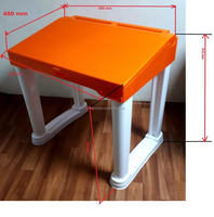 Table promotionnelle pliable légère en plastique, comptoir publicitaire portable d'extérieur, présentoir pour agents M-Pesa et services de paiement mobile (RDC)