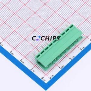 MXHT396V-3.96-09P-GN01-Cu-A Plug-in Terminal Block Through hole,P=3.96mm Board-to-Board / Socket - Open 1x9P 3.96mm Green - Product Image 1