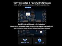 AIsmartlink Waveshare ESP32-P4-6 Papan Pengembangan Layar Sentuh IPS 7 inci dengan Kamera OV5647, Berbasis ESP32-P4 dan ESP32-C6