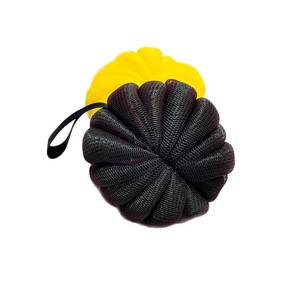 Esponja de Baño con Forma de Calabaza, 60g, Negra y Amarilla, Red de Espuma, Herramienta Exfoliante - Product Image 4