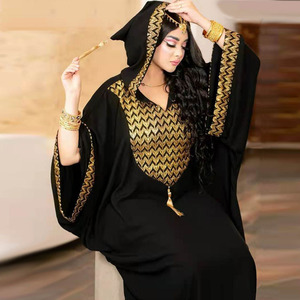 Nouvelle Robe Abaya 2026, <span class=keywords><strong>Djellaba</strong></span> Unie pour Ramadan et Aïd, Robe Musulmane Grande Taille Broderie Manches Longues Vêtement Islamique Été - Product Image 5