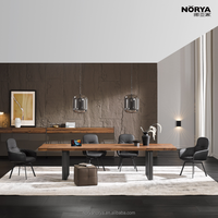 Table à manger en bois massif de noyer noir d'Amérique du Nord, moderne et de qualité supérieure, imperméable, durable, prix direct usine, meubles pour la maison