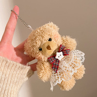Peluche, Sac bandoulière béret, Mini ours en peluche avec nœud, Porte-clés, Peluches, Porte-clés chiot en peluche, Porte-clés animaux en peluche
