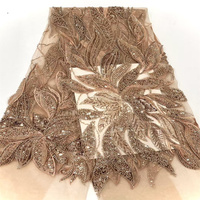 Tissu en maille à sequins de luxe 2026, tissu en dentelle brodé fantaisie avec sequins, pour robe de cérémonie et de fête