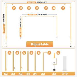 Arco de Globos LANJO para Fiestas, Soporte para Arco de Flores con Abrazaderas, Adecuado para Decoración de Cumpleaños, Bodas y Navidad - Product Image 6