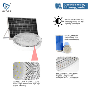 Indoor Solar LED <b>Ceiling</b> <b>Light</b> 18W High-capacity Battery <b>Remote</b> <b>Control</b> Modern and <b>Light</b> Luxury Style for Bedroom & Living Room - Product Image 2