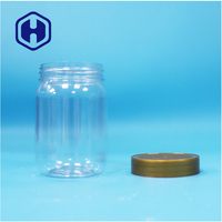 Pot en plastique rond transparent de qualité alimentaire pour animaux de compagnie avec couvercle à vis pour nourriture pour animaux de compagnie, sucettes, miel, biscuits, bonbons, collations - Étanche, sans BPA