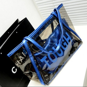 Bolso de Hombro Transparente de Cristal Personalizado con Logo para Verano, Bolso de Mano para Mujer, Bolso de Playa con Letras Impresas, Bolso Impermeable Tanjing - Product Image 4