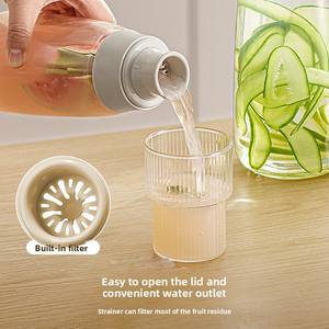 Wholesale Practical Food Grade Cold Water Bottle Large Capacity Sealed Glass Wine Empty <b>Tea</b> Brewing Pot Kitchen - Product Image 5