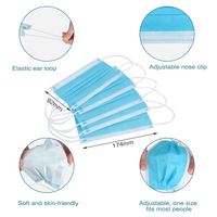 Masker bedah 3 lapis pelindung medis kualitas tinggi kustom dan masker pesta grosir ekspor pabrik