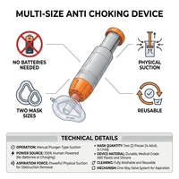 Dispositif anti-étouffement portable SSHTang, kit de sauvetage des voies respiratoires d'urgence avec masques en silicone pour adultes et enfants, pour les premiers secours à domicile
