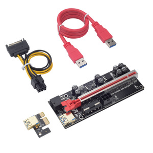 <span class=keywords><strong>VER009S</strong></span> <span class=keywords><strong>Plus</strong></span> การ์ด PCI-E <span class=keywords><strong>Riser</strong></span> 009S <span class=keywords><strong>Plus</strong></span> PCIE X1 To X16 4Pin 6Pin Power 60ซม.USB 3.0สายเคเบิลสำหรับกราฟิกการ์ด GPU - Product Image 1