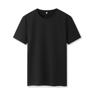 Camiseta en blanco sin etiqueta al por mayor de tela de fábrica en stock de alta calidad para hombres 180gsm 100% algodón - Product Image 3