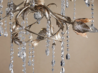 Lustre de plafond élégant de style américain, en cristal, design de créateur, pour cuisine, restaurant, luminaire suspendu en forme de branche d'arbre, feuille, fleur