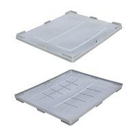 Bac à palettes en plastique ventilé de grande taille de qualité supérieure, conforme aux normes européennes, 1200*1000*760 mm, empilable et emboîtable avec couvercles, prix inférieur