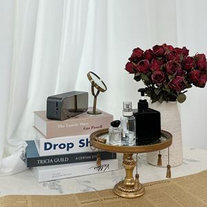 باقة زهور 6 رأس وردة ترتيب أزهار من جهة الزفاف باقة زفاف من المخمل باقة ورد صغيرة - Product Image 3