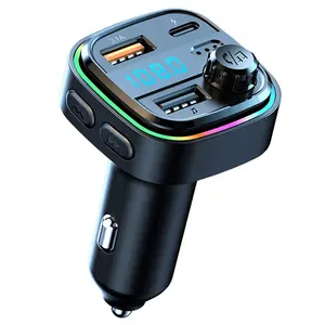 2023 Wireless Multifunctional Bluetooth Handsfree Car Kit/Adapter FM Transmitter/Calling/Mp3 Player, USB Ports for charger