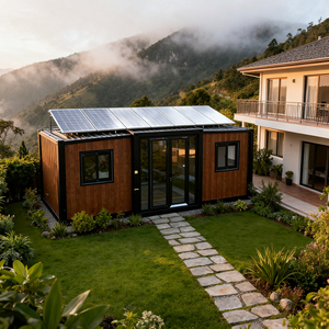 Prefab <strong>Container</strong> House <strong>Modular</strong> <strong>Building</strong> for Residential or Office Use Made of Steel and Sandwich Panel Material - Product Image 1