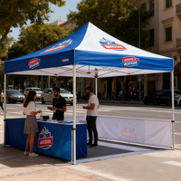 Tente d'exposition pour le commerce, auvent pop-up 10x10 3X3 en aluminium, auvent instantané pliable pour l'extérieur, personnalisé, facile, événement Ez up 10x10