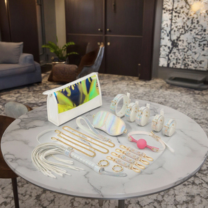 Set de Lujo de Sujeción BDSM: Esposas, Grilletes para Tobillos, Látigo, Antifaz, Collar, Mordaza, Juguetes Sexuales para Mujer, Fetiche S&M para Adultos - Product Image 6