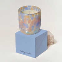 Bougie parfumée artisanale en verre à imprimé léopard de luxe, parfum à l'huile, décoration d'intérieur, vente en gros